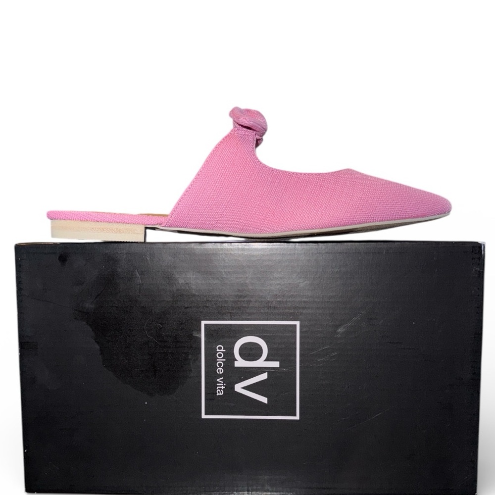 Dolce Vita DV Christian Pink Bow Mules Women’s Size 8.5 Pointed Toe Slip-On - Picture 6 of 7